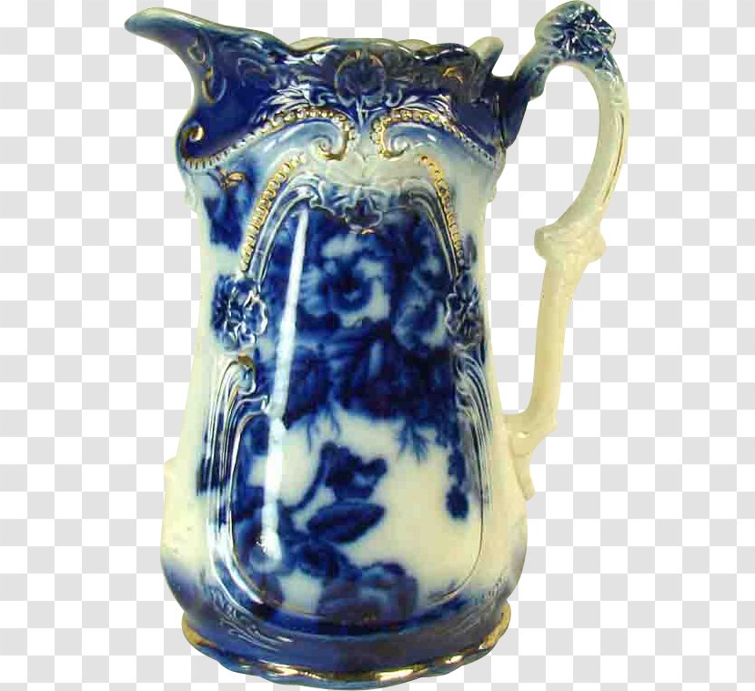 Jug Ceramic Vase Blue And White Pottery - Drinkware Transparent PNG