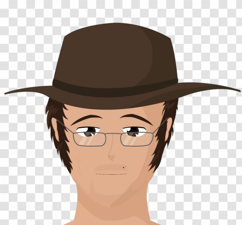 Fedora Cowboy Hat Glasses Goggles - Vision Care - Selfportrait Transparent PNG