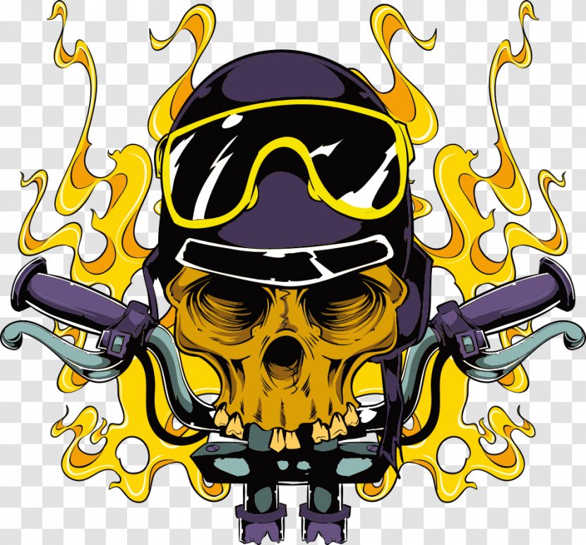 Printing Euclidean Vector Computer File - Space - Motorcycle Skull Transparent PNG