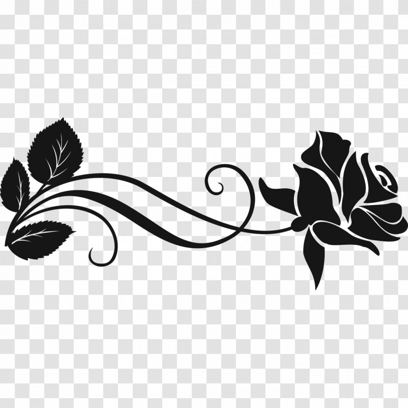Clip Art Rose Vector Graphics Silhouette Flower - Drawing Transparent PNG