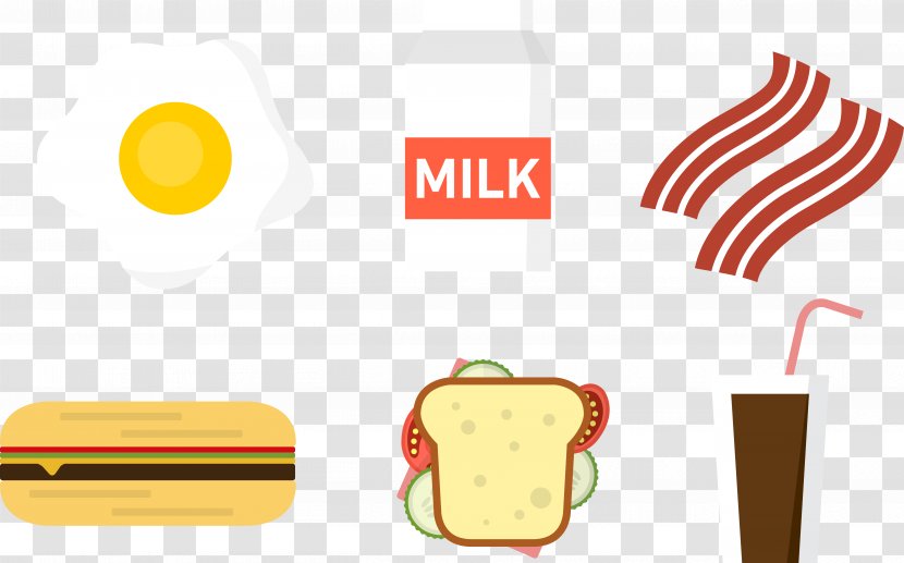 Breakfast Fast Food Milk Clip Art - Creative Transparent PNG