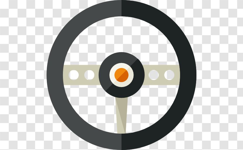 Car Steering Wheel Icon - A Black Transparent PNG