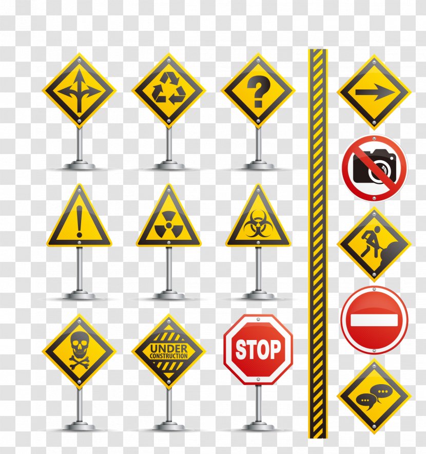 Traffic Sign Road Transport Warning Stop - Signage - Signs Transparent PNG