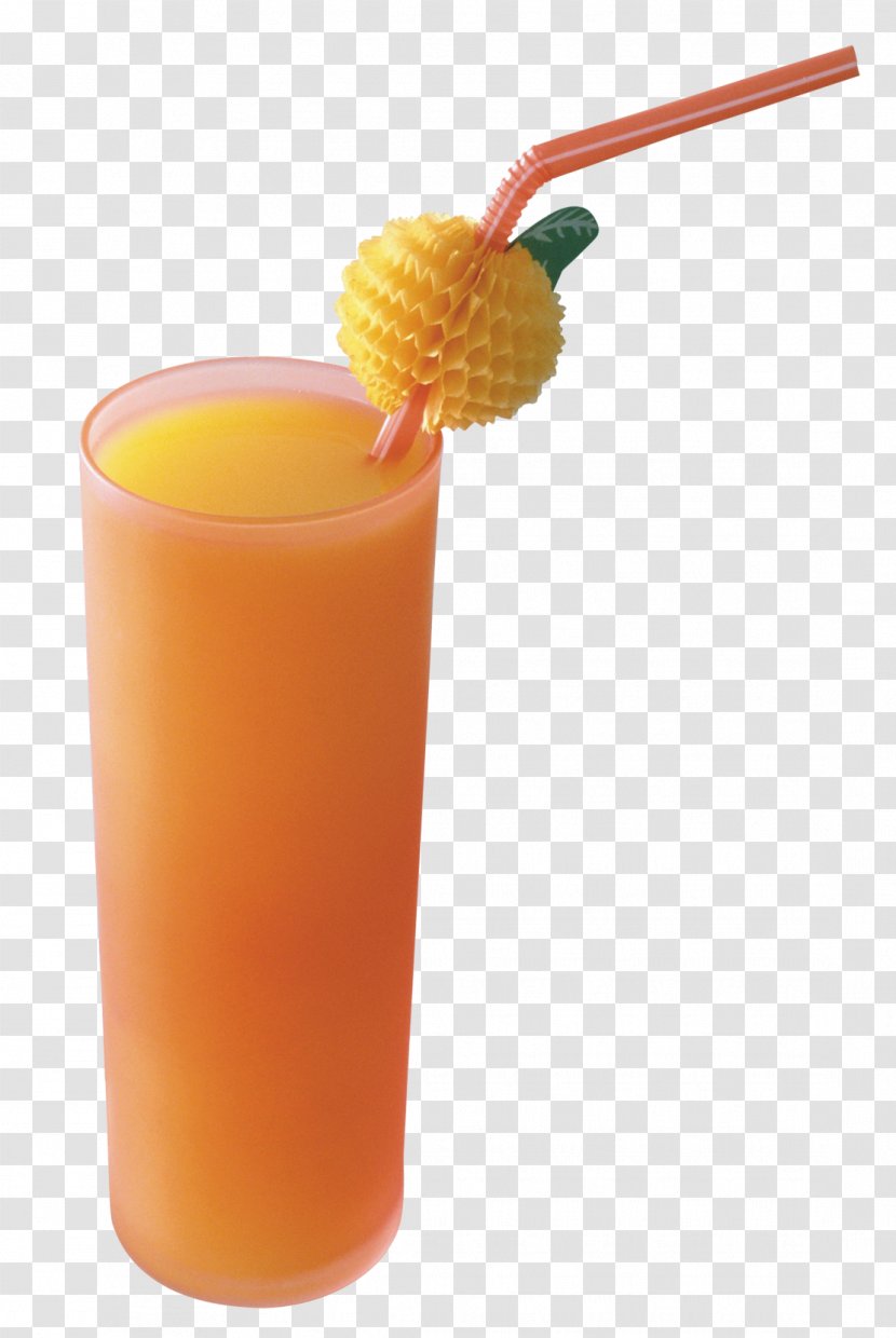 Ice Cream Orange Juice Cocktail Drink - Drinking Straw - Food Icon Transparent PNG