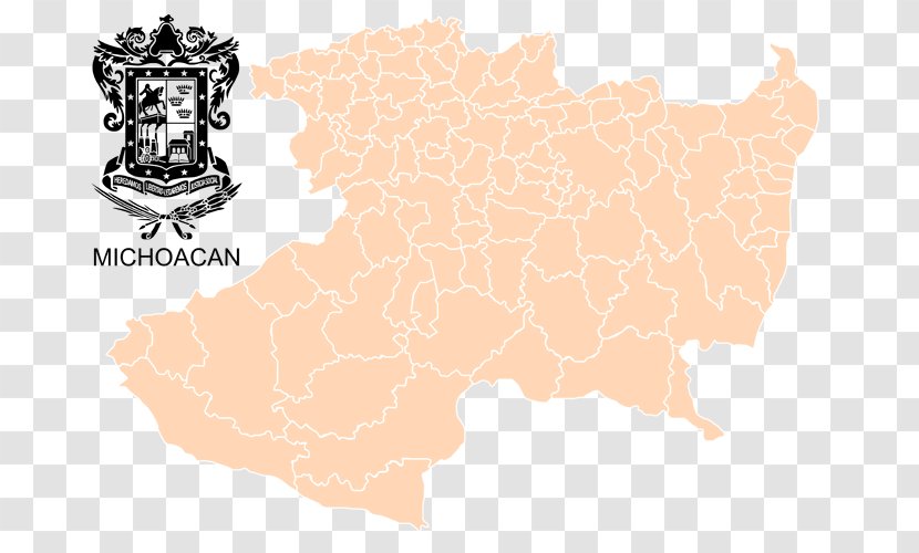 Escudo De Michoacán Map - Michoac%c3%a1n Transparent PNG