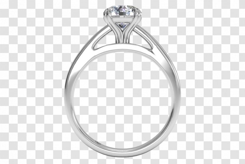 Engagement Ring Jewellery Diamond Solitaire - Wedding - Cathedral Transparent PNG