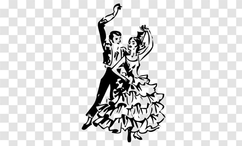 Dance Flamenco Drawing - Black And White Transparent PNG