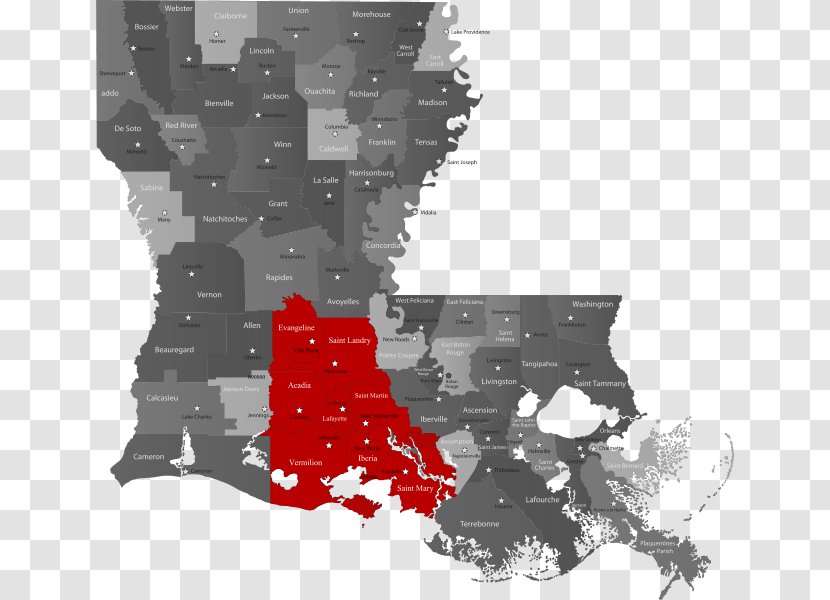 Louisiana Topographic Map Blank - Royaltyfree Transparent PNG