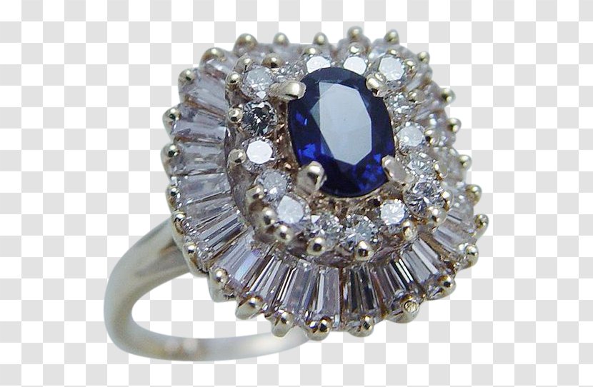 Sapphire Diamond Baguette Ring Jewellery - Body Transparent PNG
