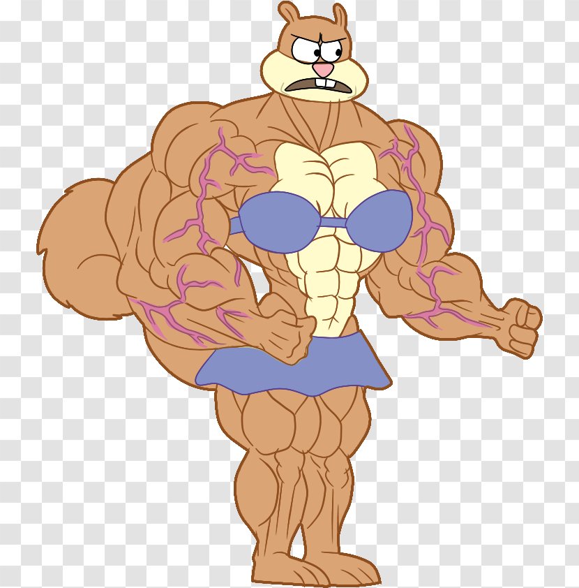 Sandy Cheeks Starfire Muscle Female Animation - Watercolor - Hand-drawn Transparent PNG
