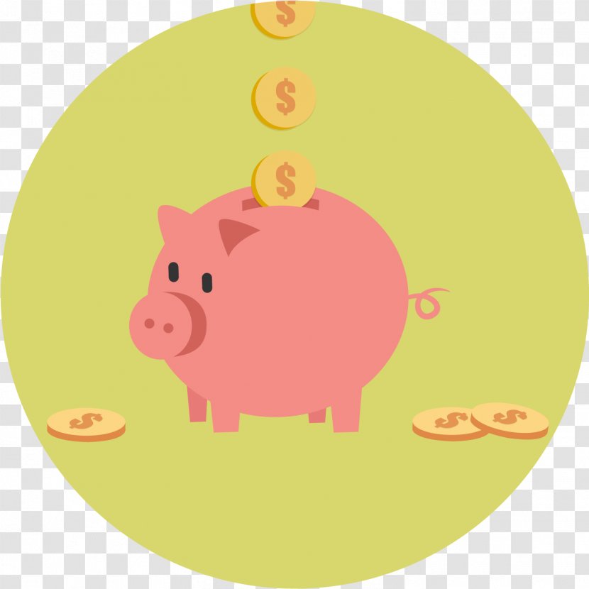 Pig Cartoon - Screening - Saving Piggy Bank Transparent PNG