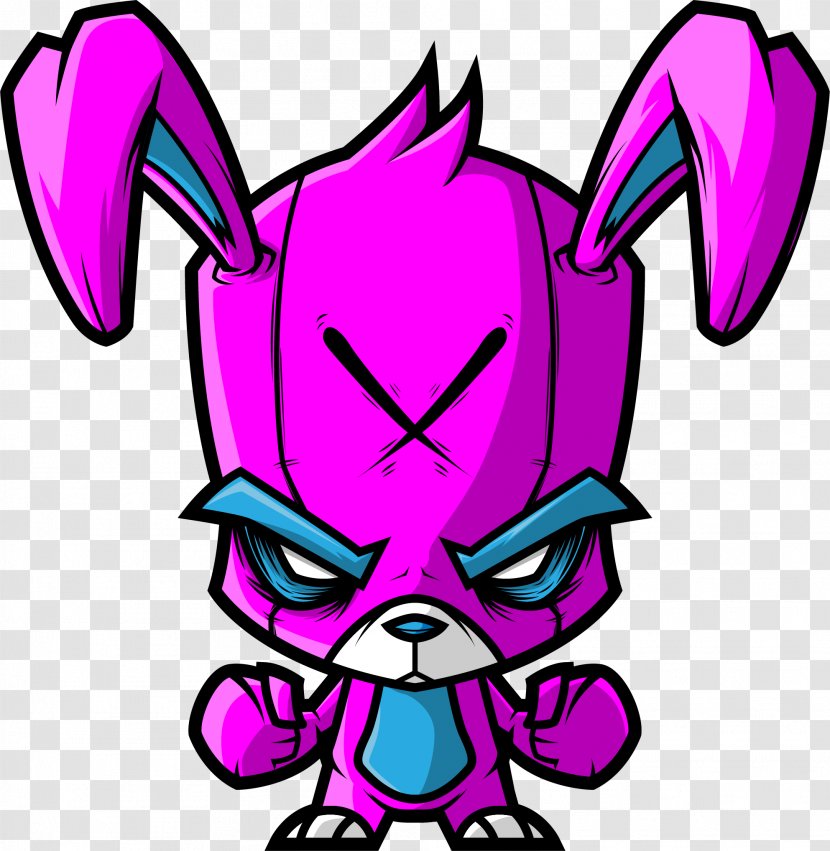 Art Purple Clip - Cartoon - Bunny Transparent PNG