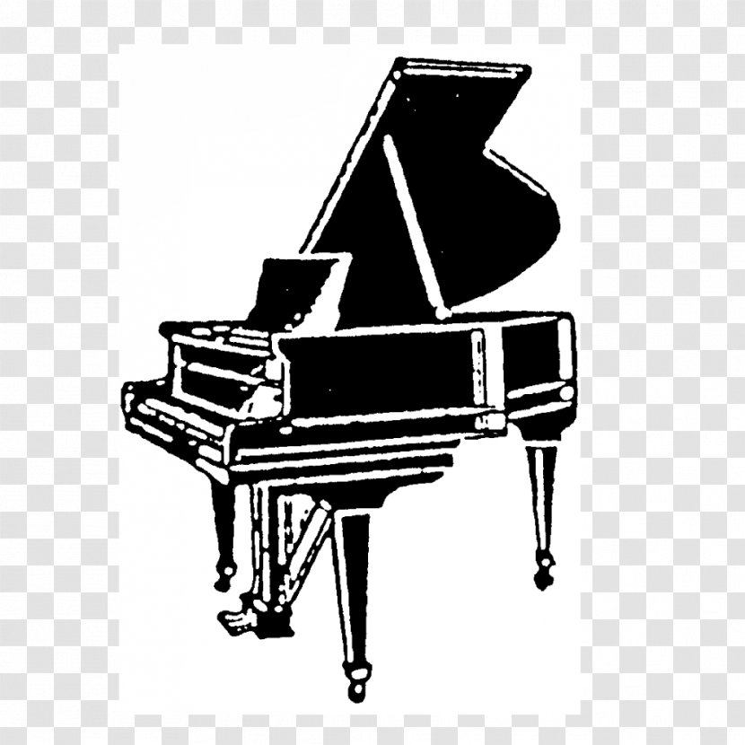 Player Piano Musical Instruments Keyboard - Flower - Rubber Stamp Transparent PNG
