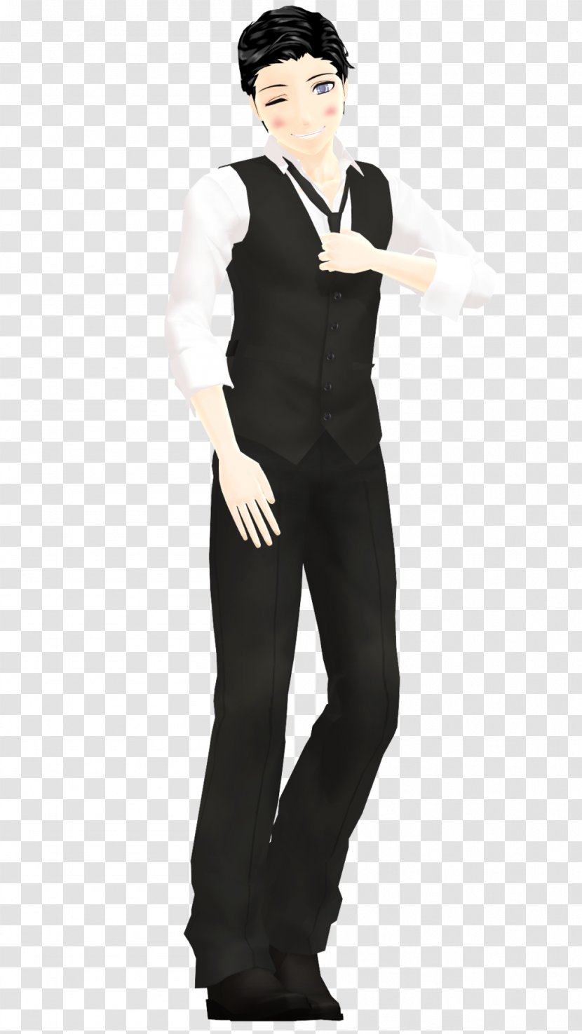Formal Wear Clothing MikuMikuDance Tuxedo Suit - Flower Transparent PNG