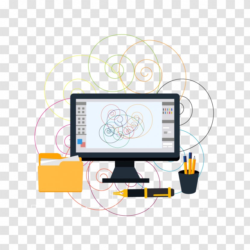 Interior Design Services Graphic Designer - Advertising - Vector Computers And Pen Transparent PNG