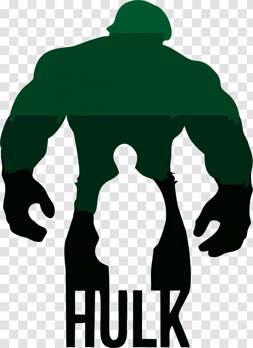 Hulk Captain America Thunderbolt Ross Decal Sticker - Silhouette Transparent PNG