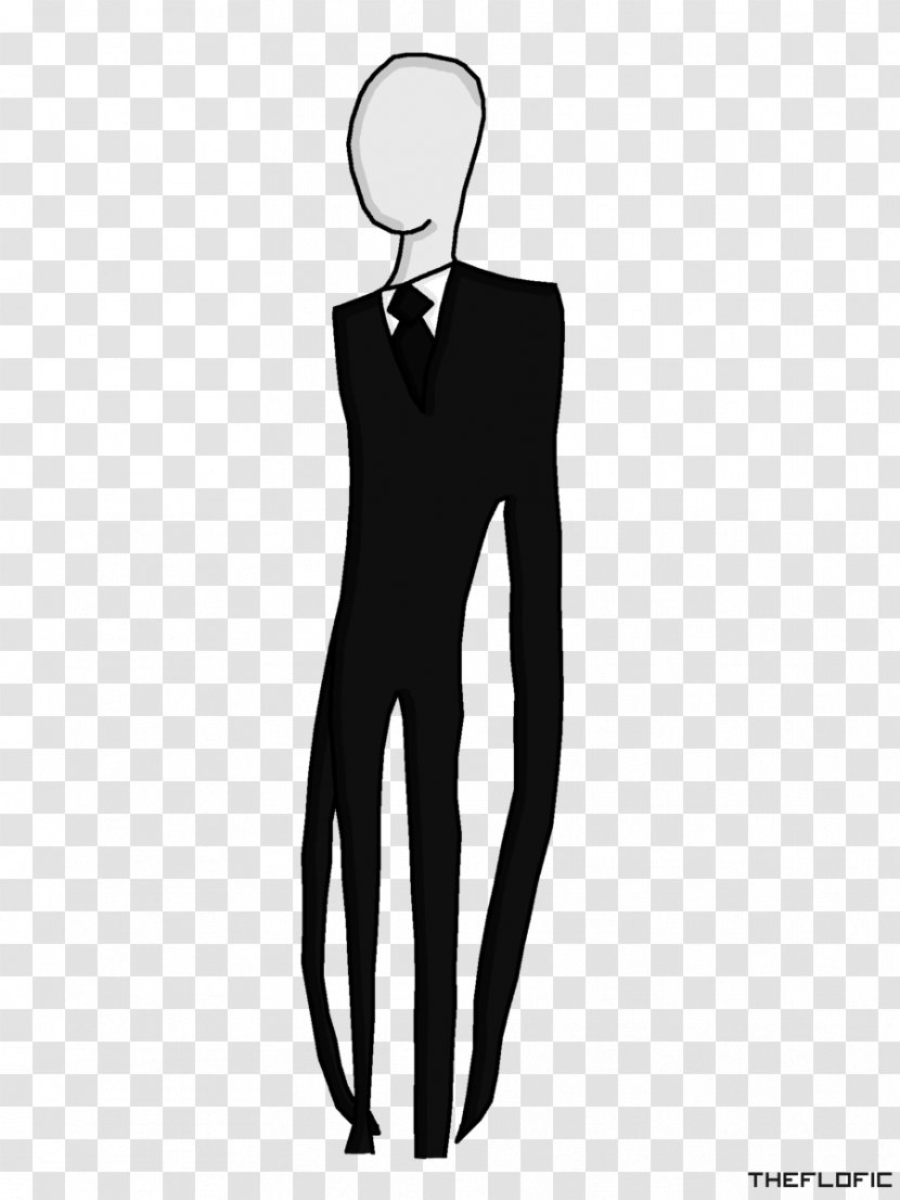 Slenderman Suit Clothing Tuxedo Formal Wear - Standing - Slender Man Transparent PNG