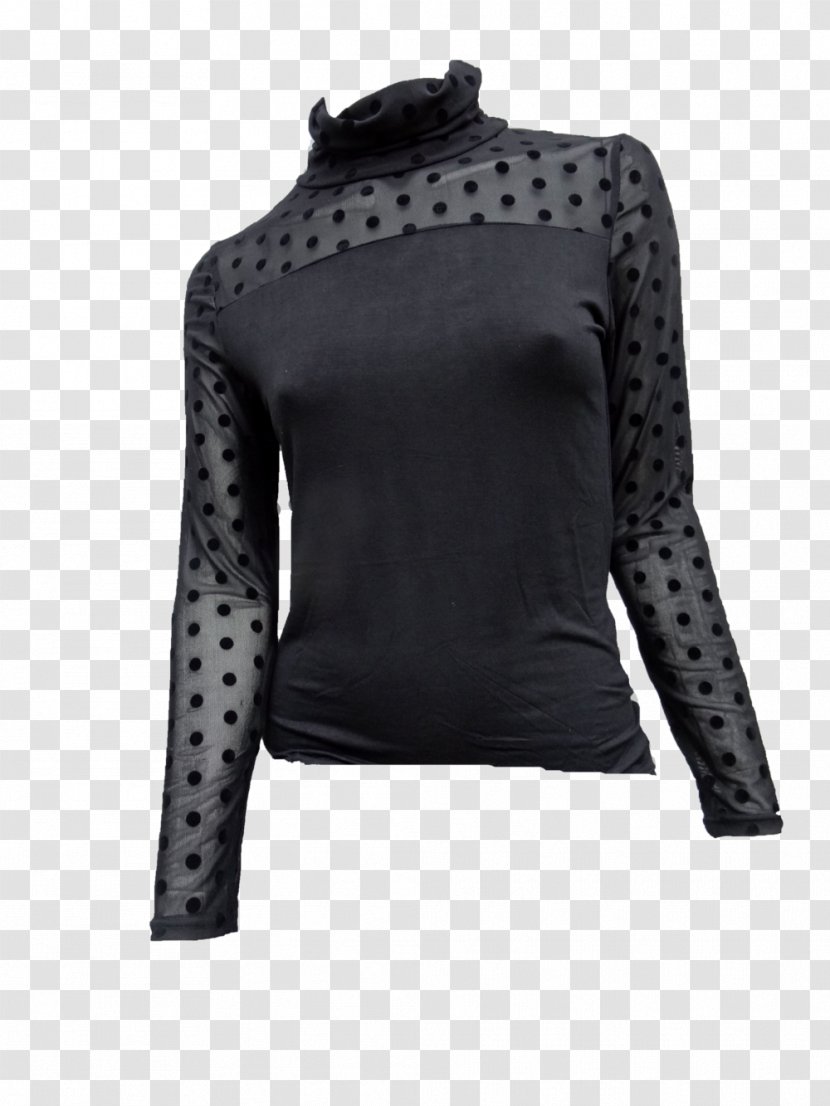 Sleeve T-shirt Polka Dot Blouse Sweater Transparent PNG