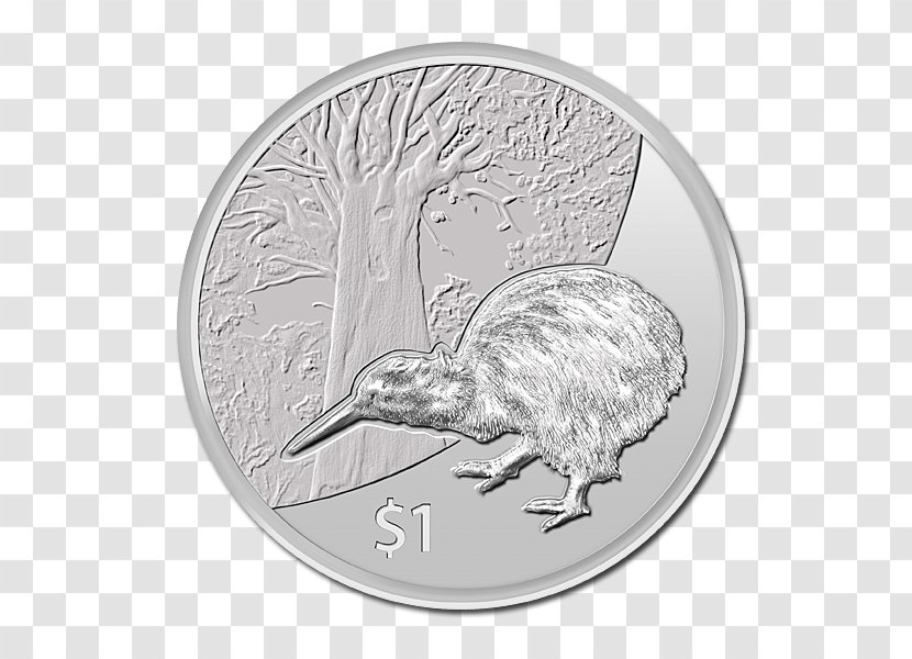 New Zealand Silver Coin Ounce - Fauna Transparent PNG