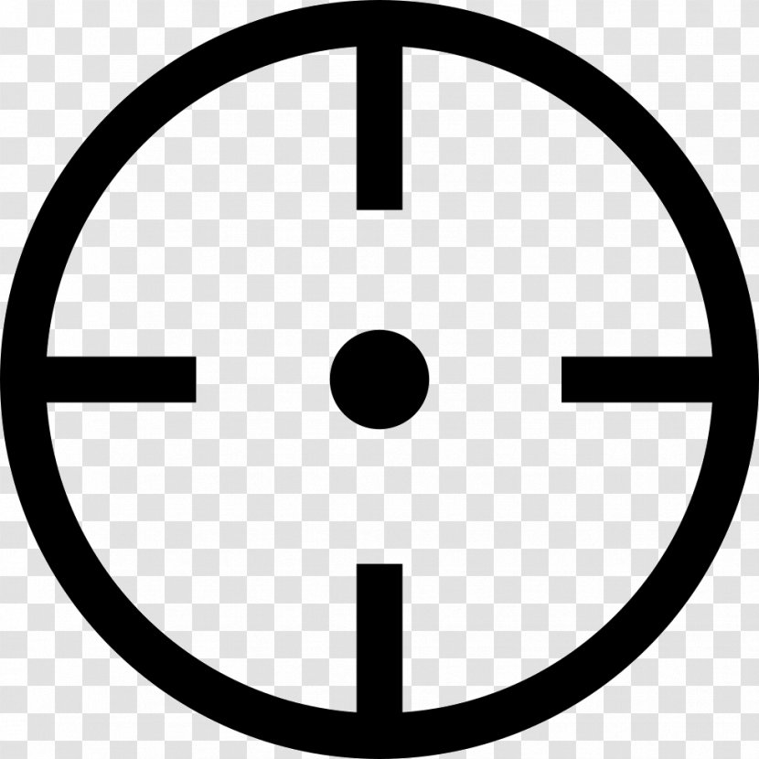 Target Symbol Transparent - Black And White Transparent PNG