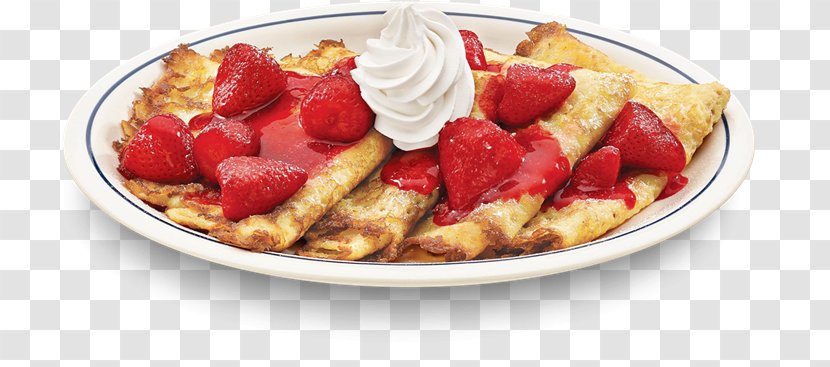 Belgian Waffle Crêpe Strawberry Pie Breakfast - Cream Cheese Transparent PNG