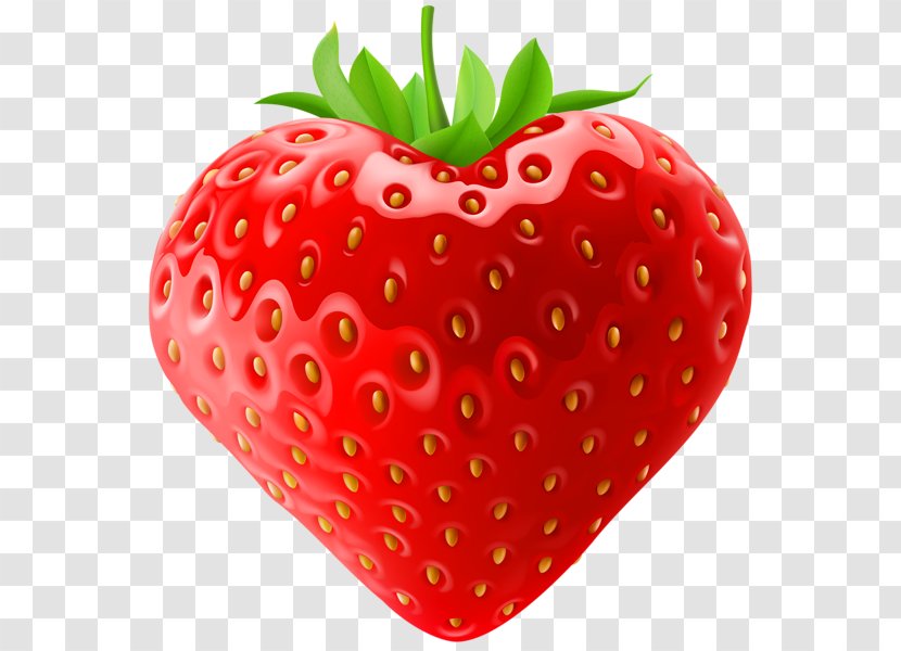 Strawberry Fruit Clip Art - Heart - Strawberries Transparent PNG