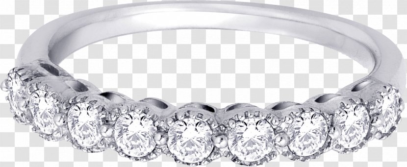 Jewellery Silver Ring Clip Art - With Diamonds Transparent PNG