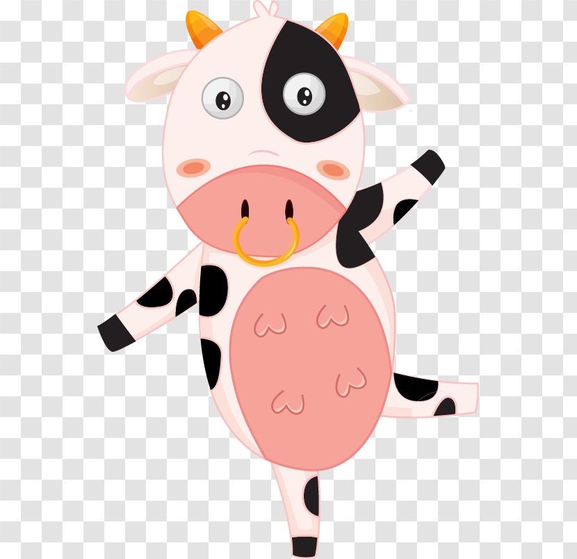 Holstein Friesian Cattle Milk Dairy Illustration - Farming - Creative Cow Cartoon Transparent PNG