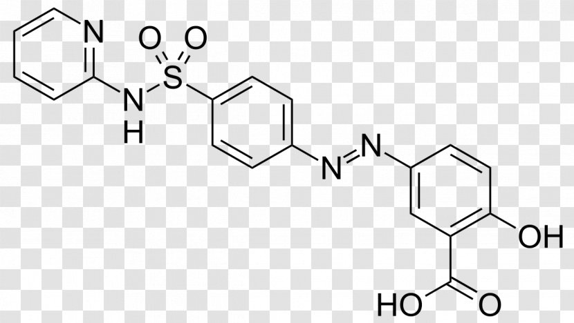 Sulfasalazine Ofloxacin Structure Phthalylsulfathiazole Acid - Cartoon - Synthesis Transparent PNG