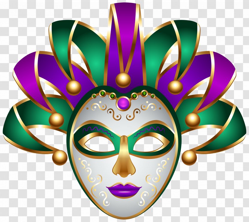 Carnival Of Venice Mask Clip Art - Pollinator - Green Purple Transparent Image Transparent PNG
