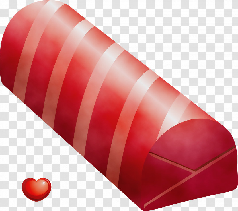 Red Material Property Cylinder Heart Transparent PNG