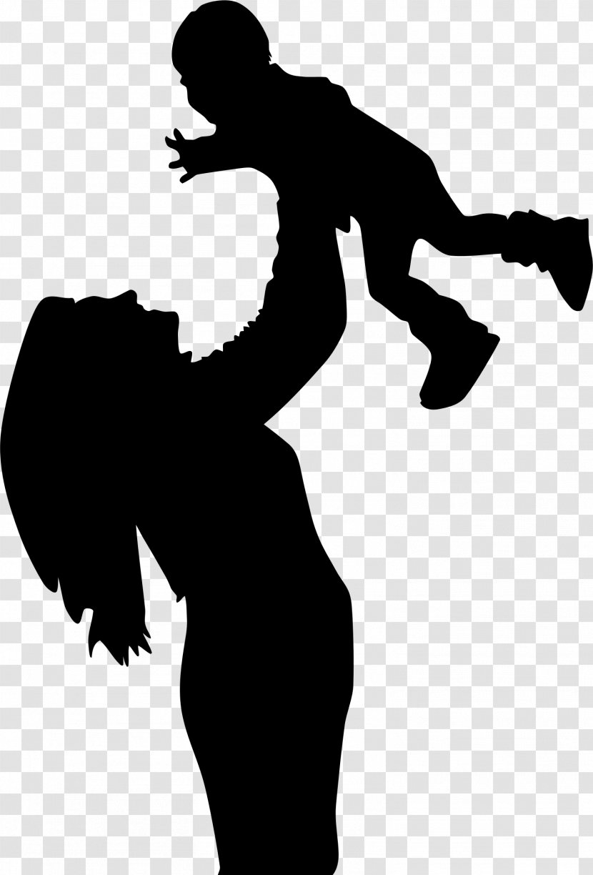 Mother Son Child Clip Art - Monochrome Transparent PNG