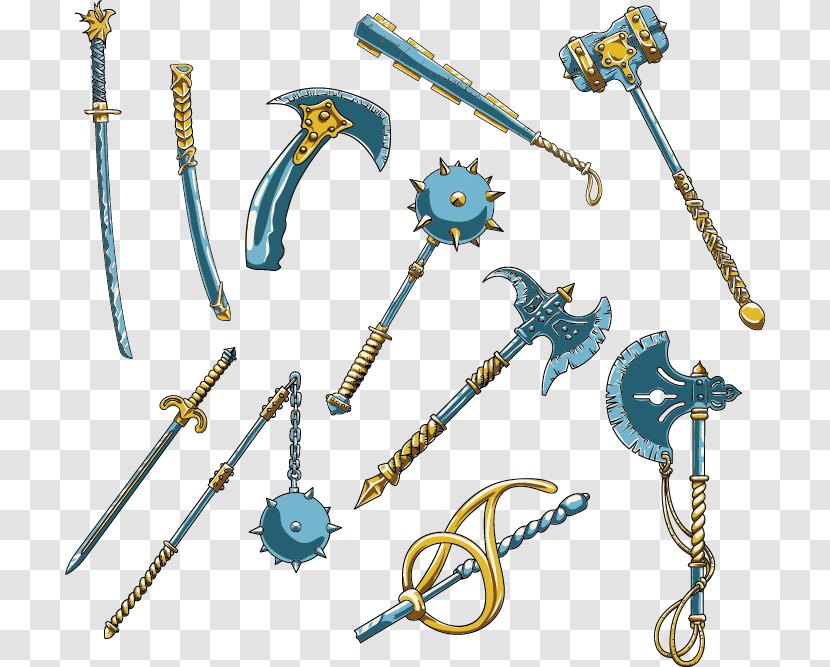 Knife Melee Weapon Sword - Game Weapons Vector Transparent PNG