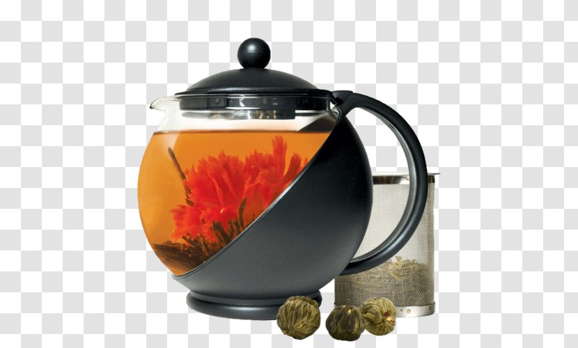 Flowering Tea Green Teapot Infuser - Bag - Dark-red Enameled Pottery Transparent PNG
