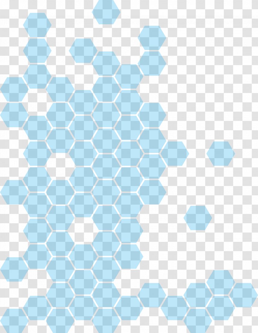 Blue Honeycomb Hexagon - Symmetry - Technology Pattern Vector Transparent PNG