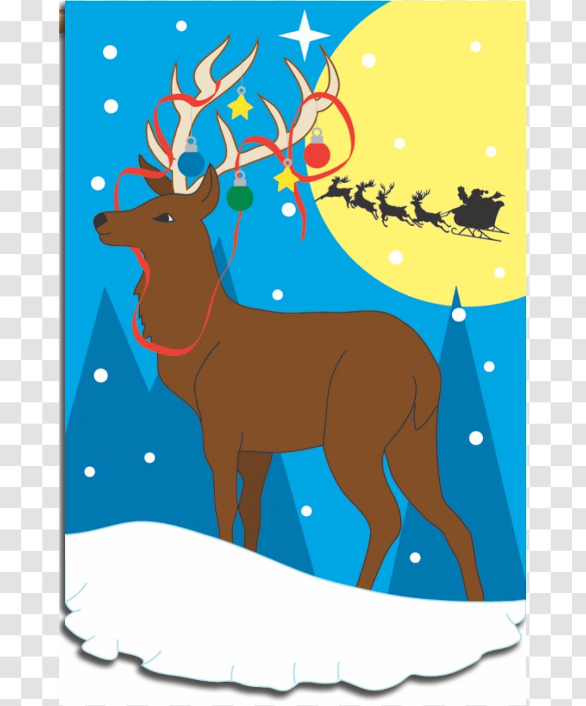 Reindeer Elk Clip Art Illustration Fauna - Mammal Transparent PNG