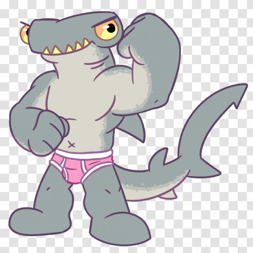 Hammerhead Shark Drawing Cartoon - Mythical Creature Transparent PNG