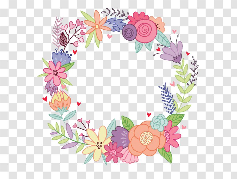 Flower Wreath Watercolor Painting Drawing Party - Picture Frame Transparent PNG