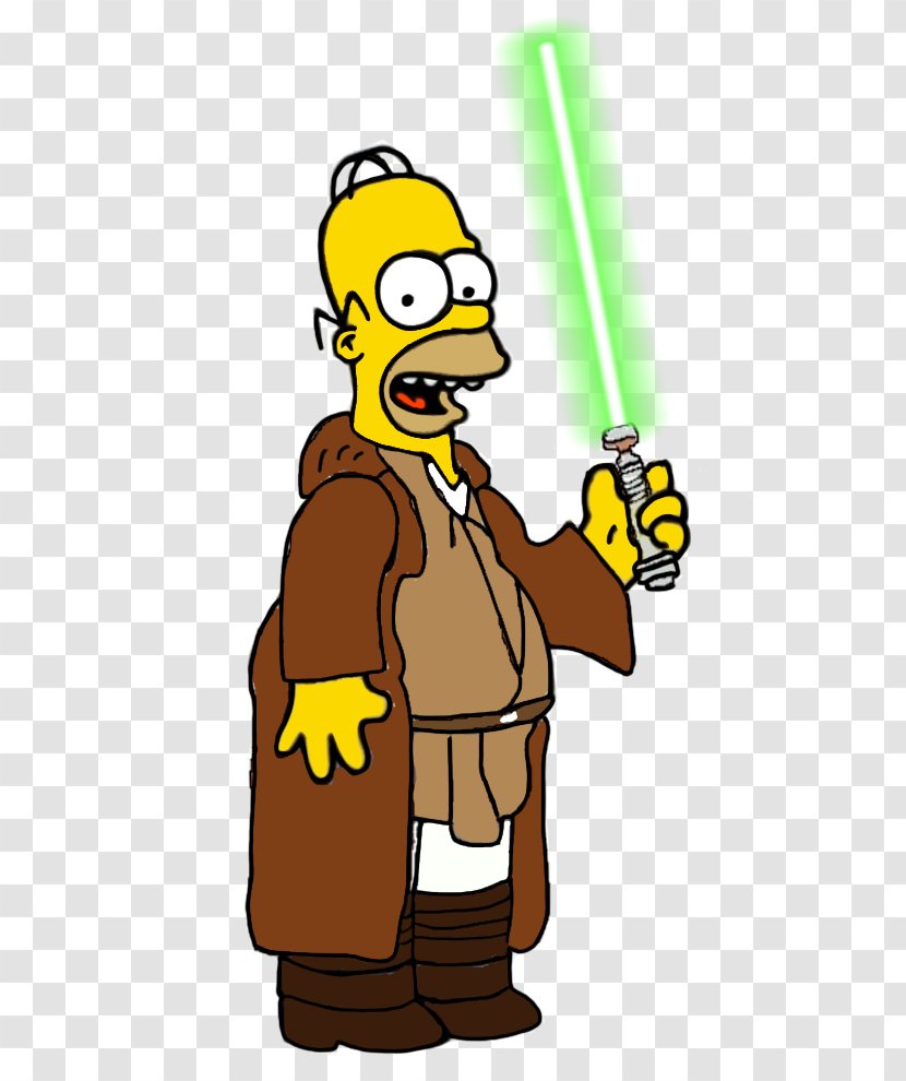 Homer Simpson Bart Donuts Luke Skywalker Jedi - Force - Eth Poster Transparent PNG