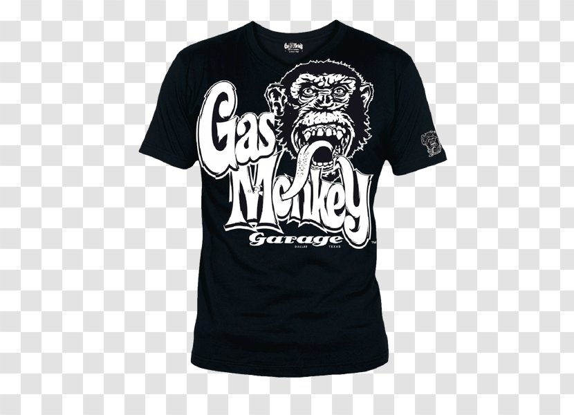 Printed T-shirt Gas Monkey Bar N' Grill Clothing - Brand Transparent PNG