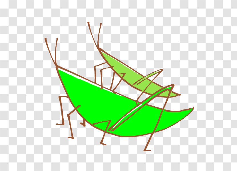 Grasshopper Mantis Leaf Plant Stem Clip Art Transparent PNG