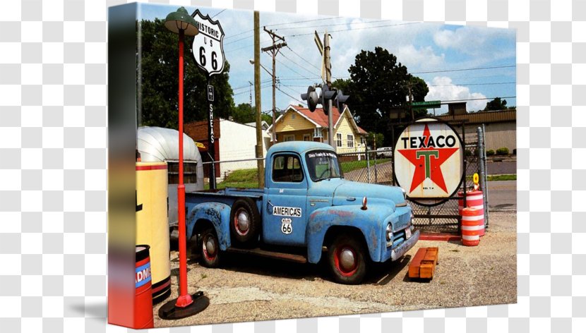 Car Shea's Gas Station Museum U.S. Route 66 In Illinois Filling - Transport - Watercolor Effects Transparent PNG