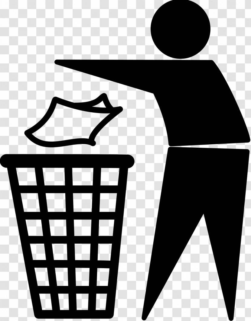 Tidy Man Logo Rubbish Bins & Waste Paper Baskets Clip Art - Black And White - Save Button Transparent PNG