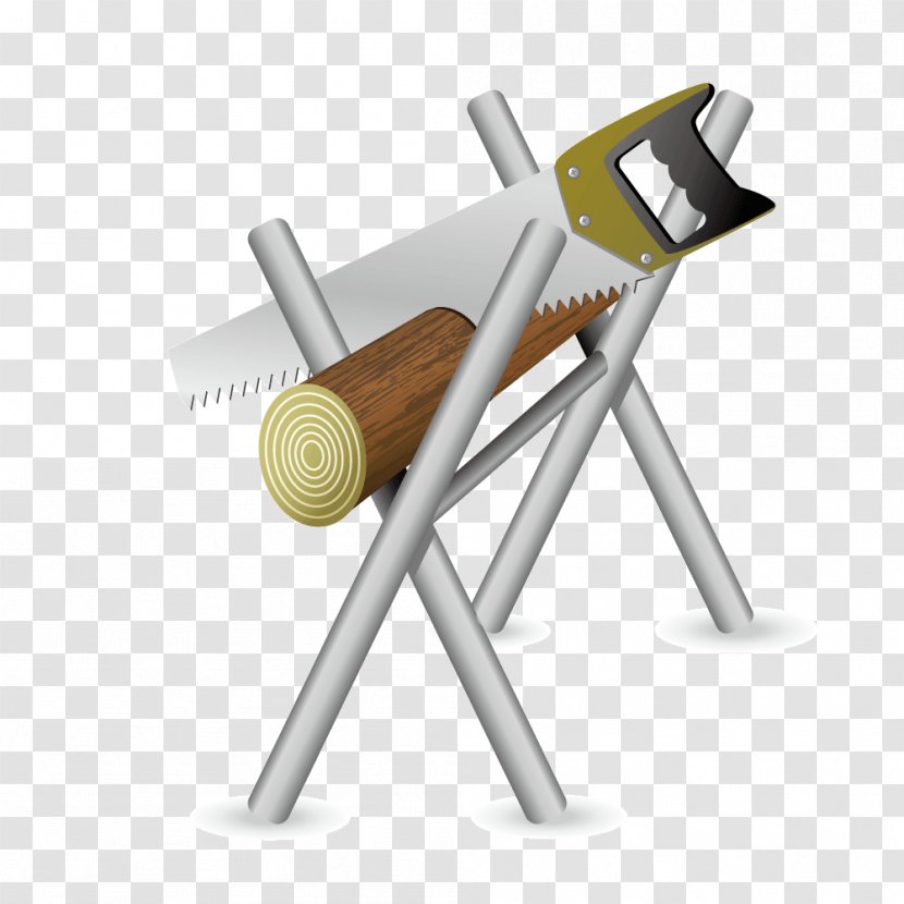 Hand Saw Tool Wood - Sawmill - Vector Handsaw Sawing Transparent PNG
