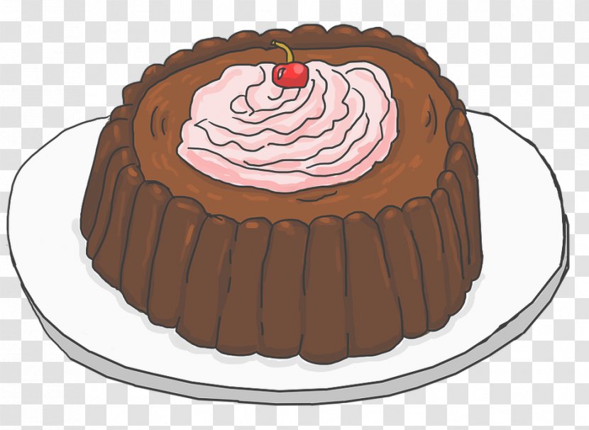 Chocolate Cake Cordial Dessert - Icing Transparent PNG