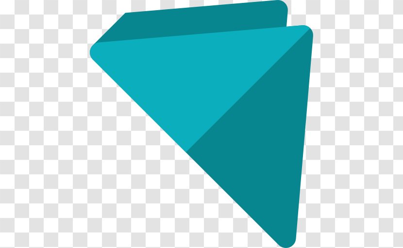 Line Triangle - Teal Transparent PNG