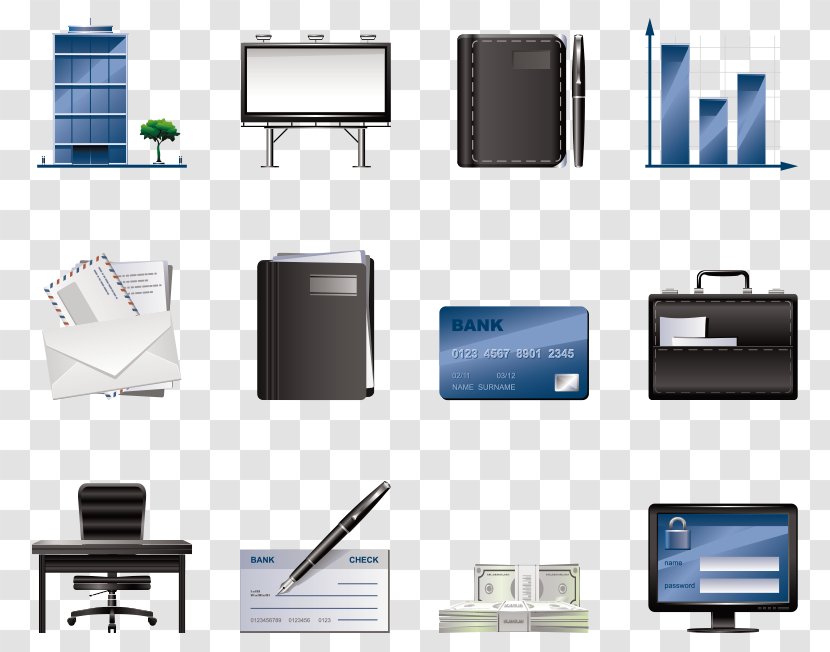 Building Business Office Supplies Icon - Gadget - Laptop Etc. Transparent PNG