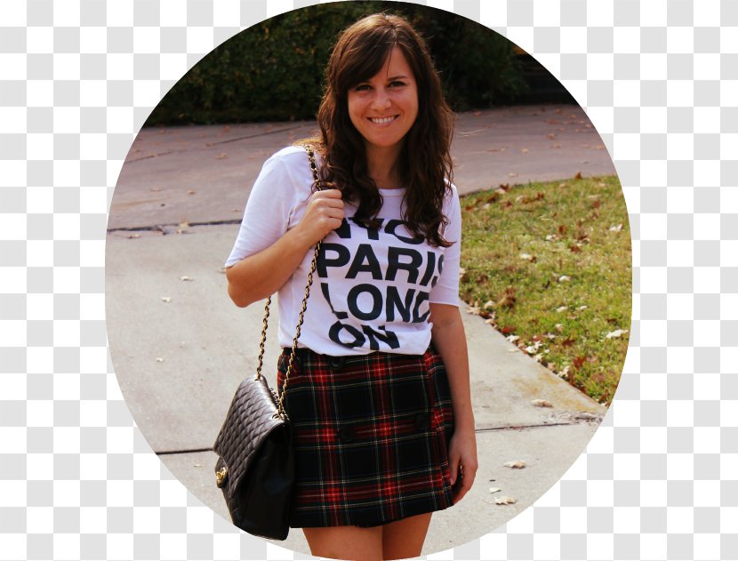 Tartan Miniskirt T-shirt Kilt Sleeve - T Shirt - Plaid Skirt Transparent PNG