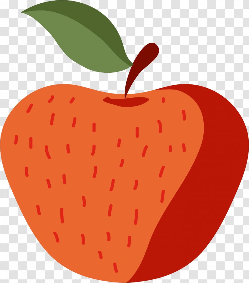 Apple Download - Red - Hand Painted Transparent PNG