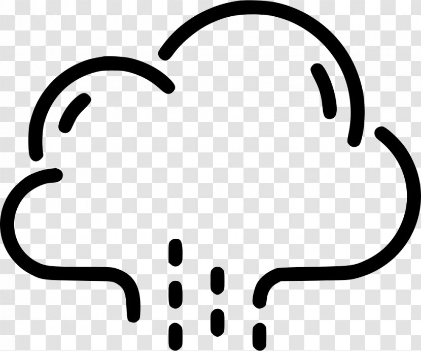 Clip Art Cloud Rain - Black And White Transparent PNG